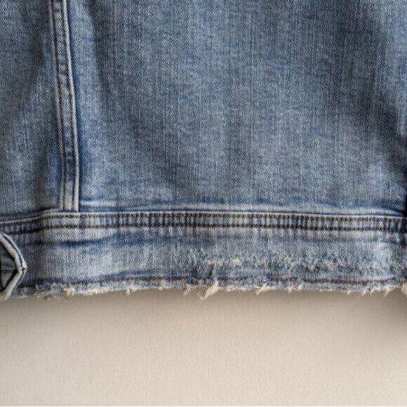 Zara distressed denim sleeveless vest - Picture 4 of 5
